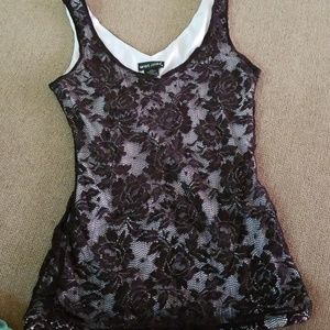 Black lace tank